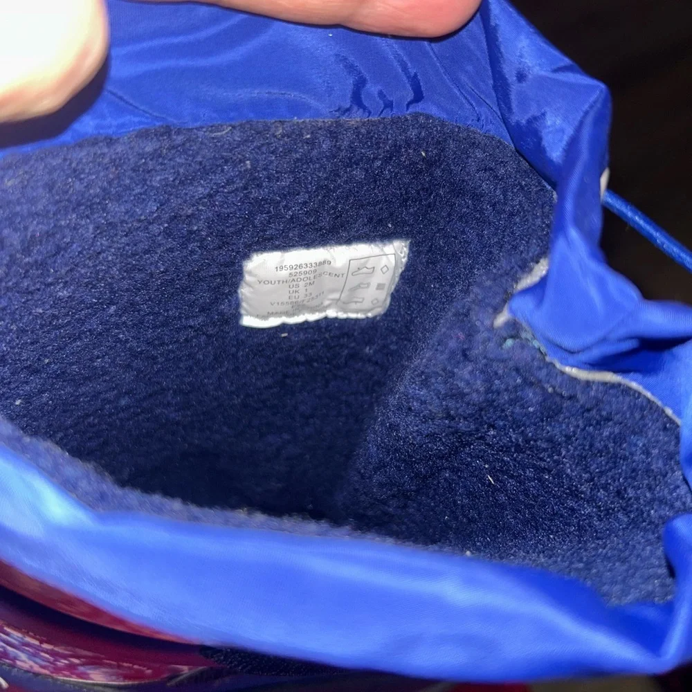 Lands' End Blue Snow Flurry insulated winter boots for teens / adolescent Size 2